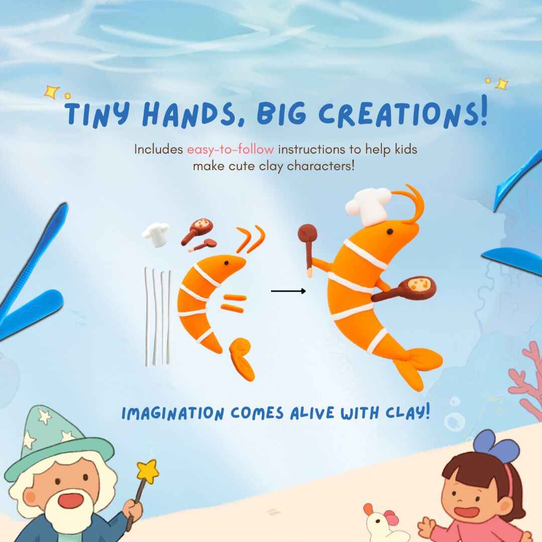 Ocean Buddies Story Air Dry Clay (4-in-1 Set) - Image 2