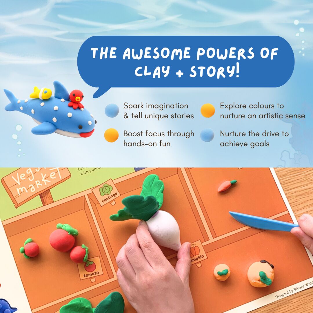 Ocean Buddies Story Air Dry Clay (4-in-1 Set) - Image 3